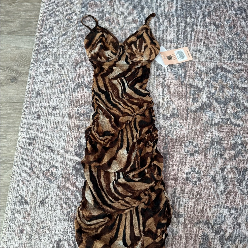 Tiger Mist Loveday dress Zebra XS NWT